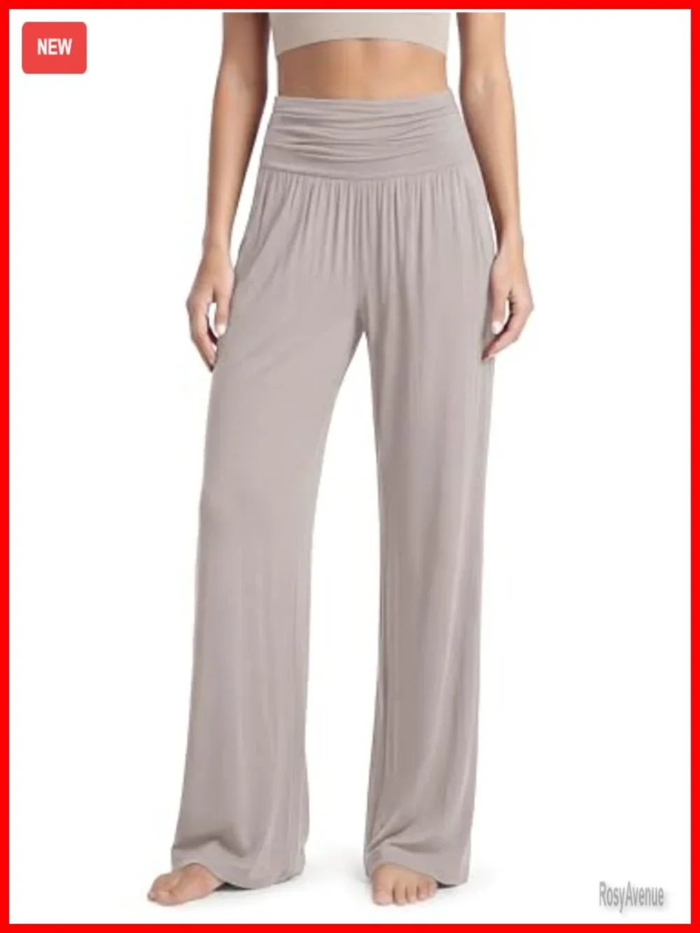 Wide Leg Palazzo Lounge Pants with Pockets 92% Rayon 8% Spandex Lightweight